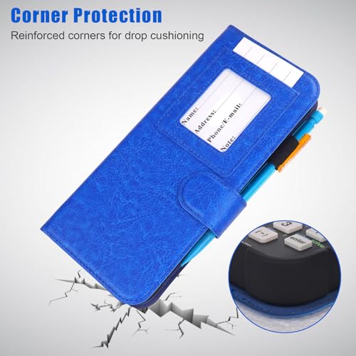 Image of YouKnow PU Leather Protective Case Compatible with Texas Instruments TI-84 Plus CE Color Graphing Calculator with ID Card Slot (Only Case) (Blue)