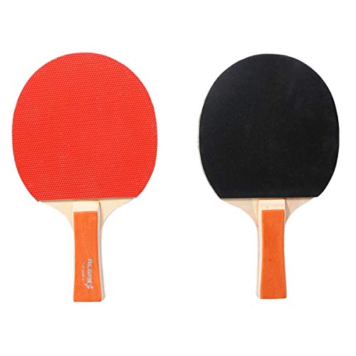 Table Tennis Racket Ping Pong Practice Paddle Set 2 Bats + 2 Balls (Color : Orange) - Thumbnail 5