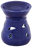 SouvNear Aromatherapy Essential Oil Diffuser/Oil Warmer/Ceramic Blue Votive Tealight Burner