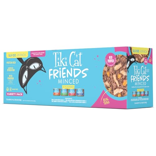 Tiki Cat Aloha Friends Wet Cat Food, Variety Pack, 5.5 oz. Cans (8 Count)