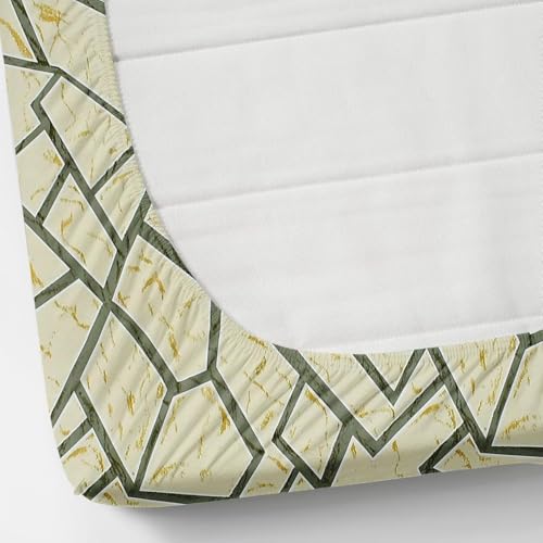Image of VOMZER 320 TC Cotton Feel All Around Elastic Fitted Bedsheets Double Queen Size, Premium Elastic Fitted King Size Bed Sheet for Double Bed with 2 Pillow Covers, Size- 72 inch x 72 inch