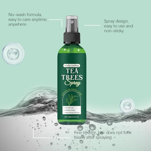 Cheveux secs et abîmés spray démêlant à l'arbre à thé anti-squames