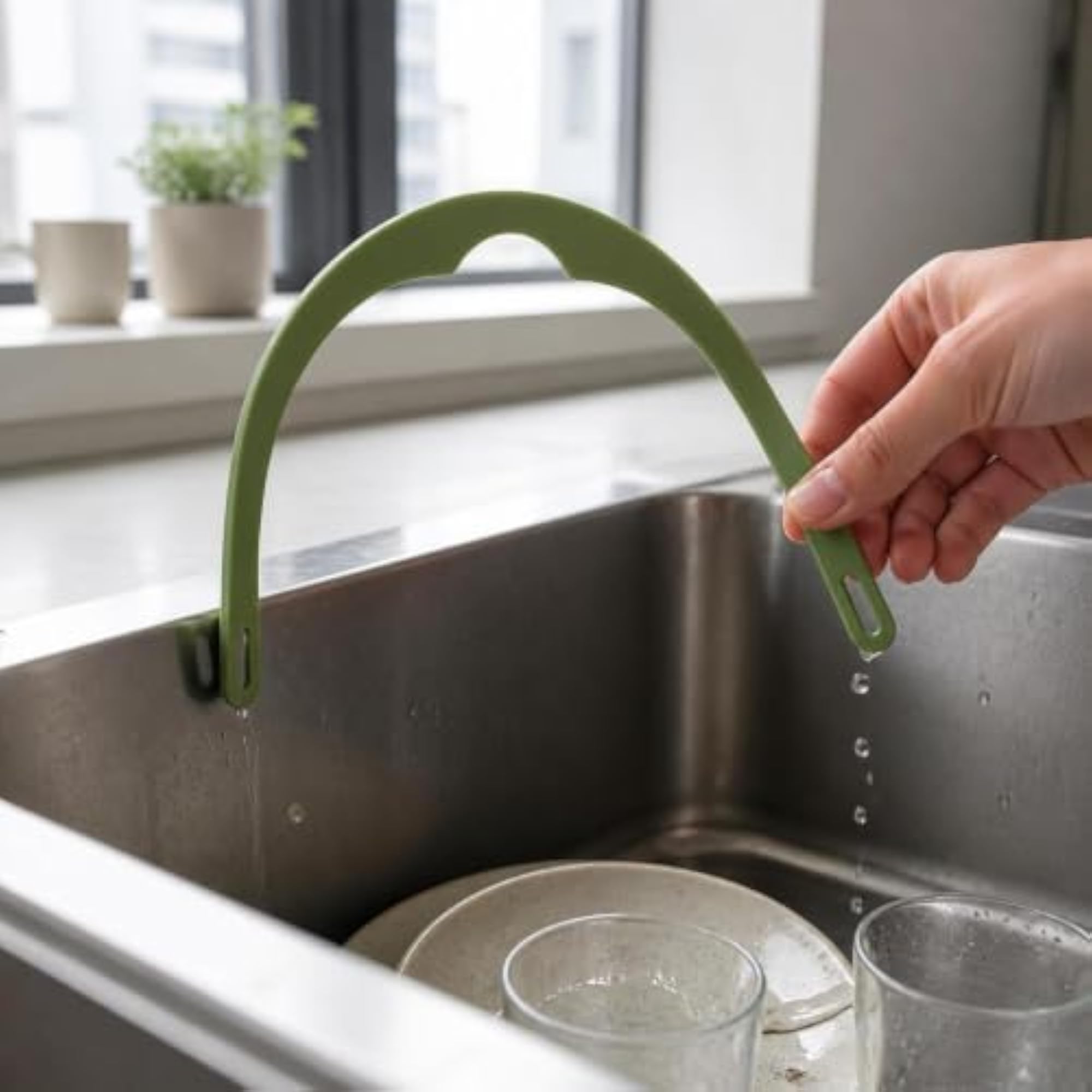 Foldable Hanging Kitchen Sink Strainer Basket with Hanging Strap