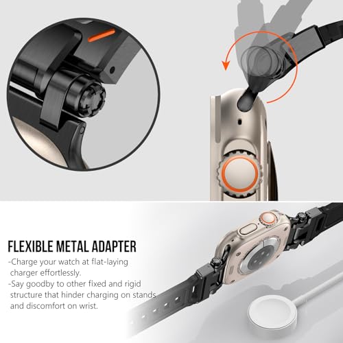 Image of KADES Rugged TPU Sport Band for Apple Watch Ultra 3 /2 /1 49mm, Metal Connectors for Apple Watch Series 11 /10 /SE3 46mm Series 9 /8 /SE2 /7 /6 /SE /5 /4 /3 /2 /1 45mm /44mm /42mm