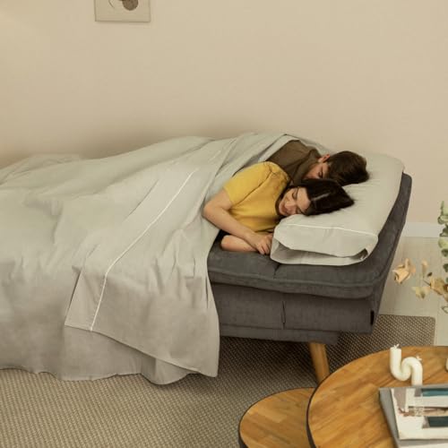 Sofá cama 3 plazas Nalui marengo con acolchado extra para evitar dolores de espalda al dormir 7