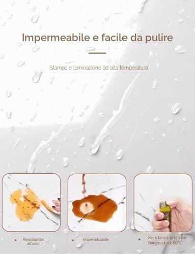 Pannelli da parete e piastrelle per pavimenti, pavimenti in vinile effetto marmo, facile installazione adesiva per una decorazione domestica elegante