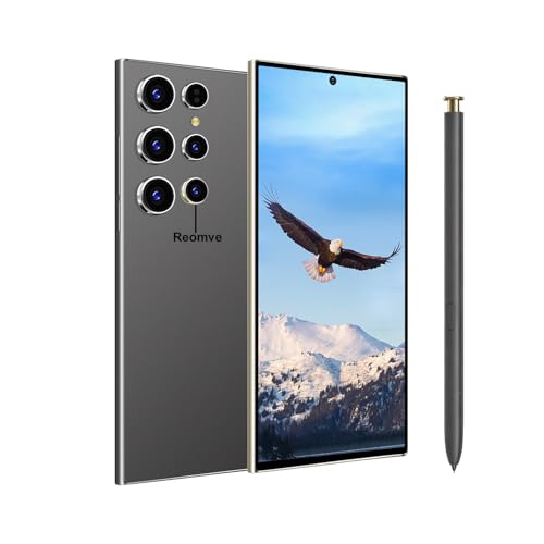 Echoamo C24 Ultra Unlocked Phone 256GB+8GB Smartphone with Tool Pen Android 14.0 Cell Phones 6800mAh Battery 108MP 5G Dual SIM Dual Standby Face Unlock (Black)