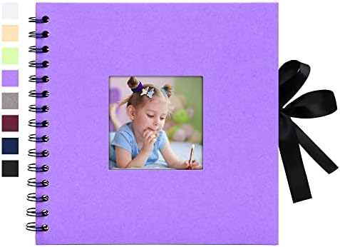 Vienrose Scrapbook Kit Photo Album 30x30 cm DIY with Cover Photo Pocket 80 Pages Silk Ribbon Craft Paper Album for Guest Book Anniversary Wedding Valentines Day