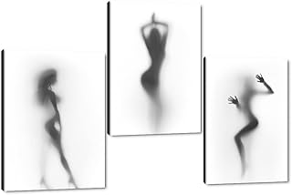 3 Pieces Sexy Nude Girl Wall Art Sexy Naked Women in the Shower Sexy Posters for Women Canvas Painting Artwork Framed Sexy Wall Art for Bedroom Ready to Hang-12 inch x 16 inch x 3pcs