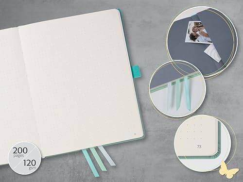 SIGEL JB100 Jolie Notebook, Gradient Sky, Dotted (dot Grid), 120 GSM, 17 x 22 cm, hardcover, 200 Pages, Blue, Violet - Image 3