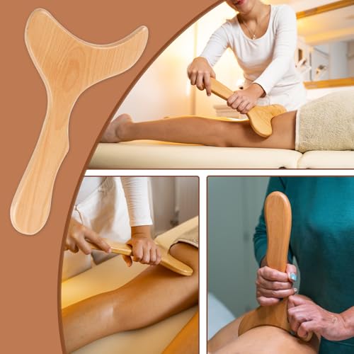 Wood Therapy Massage Tools, 4 in 1 Lymphatic Drainage Massager Body Sculpting Tools, Professional Maderoterapia Kit Cellulite Massager for Body Contouring,Relief Muscle - Image 5