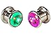 Multicolor LED Light up Ear Gauge Plug Tunnel (Size: 10mm - 3/8"- 00g)