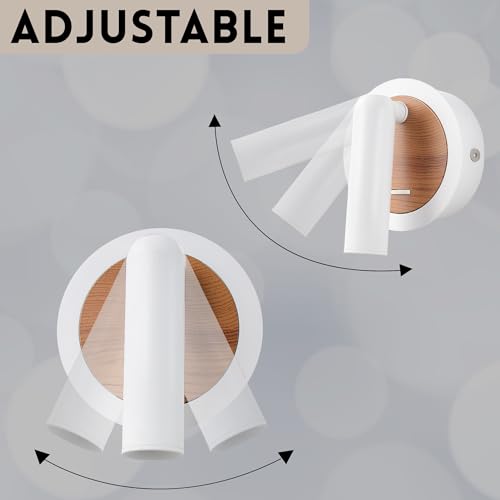 Image of Versatile Wall Lamps for Living Room, Stylish Bedroom Wall Sconces, Wall Mounted Lamp for Reading, Indoor Wall Lights, and Sconce Lighting for Perfect Ambiance (White)