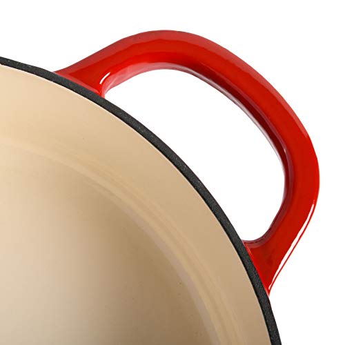 Crock Pot Artisan Enameled Cast Iron Braiser W/Lid, 5 Quart, Scarlet Red #TOP4