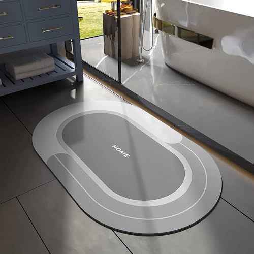 THMINS Bath Mat Door Mat Outside Bathroom Quick Drying Super Absorbent Easy Cleaning Floor Mat Door Mat Used for Bathroom Toilet Kitchen Entrance 60x40 cm