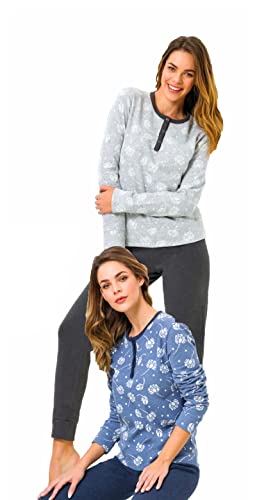 Il Granchio Pigiama Donna Invernale in Caldo Jacquard Pigiama Donna