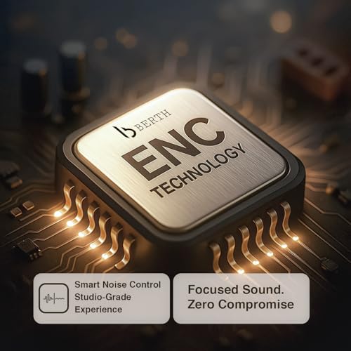 Image of BERTH VE 250 Over The Ear ENC Headphone with 40mm Drivers, 36H of Playtime, Fast Charging, Gaming Latency (50ms Latency), AI Voice Assistance, Volume Control, BT 5.4 Royal Blue