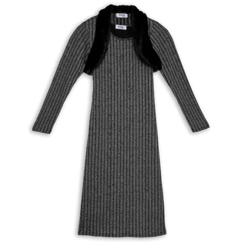 Speechless Girls' Sleeveless Midi Dress and Shrug3