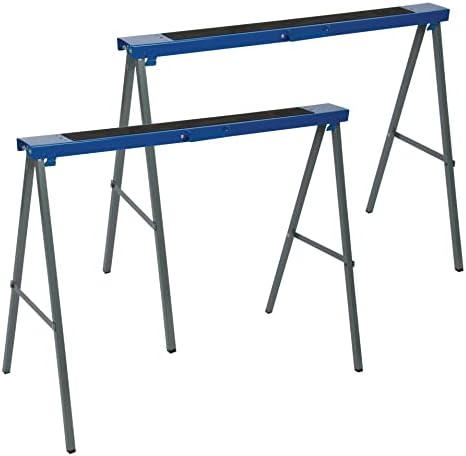 Silverline 783160 Metal Saw Horse Twin Pack, Blue, 125 kg