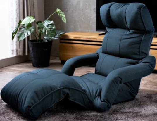 極リクライニング座椅子 ネイビー Amazon｜極座椅子肘付き リクライニング 調整できる42段階ギアを