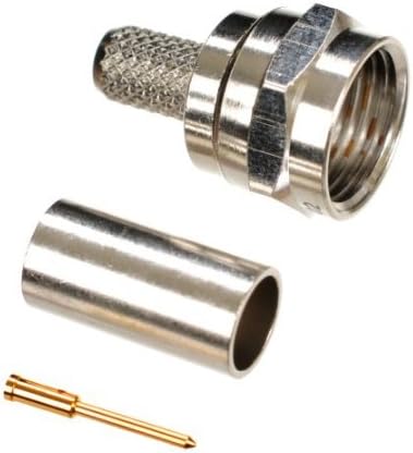 AIR802 AI802 F Type Coaxial Crimp Connector - 50 Ohm for RG58, CA195 or Times Microwave LMR195