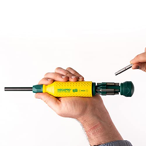Megapro - 151Hx-Cs 151Hx 15-In-1 Hex Driver, Yellow/Green Yellow/Green #TOP3