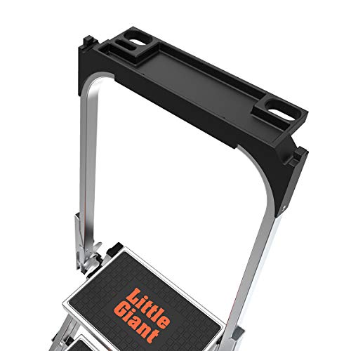 Little Giant Ladder Systems 10410BA Safety Step Ladder Four Step with Bar, 2 x 11-Inch