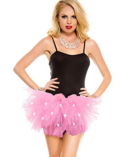 Adult Tutu Skirt,Tulle Tutu Skirt For Women With Led Neon 5 Layers Tulle Ballet Skirts For Party Dance #TOP28
