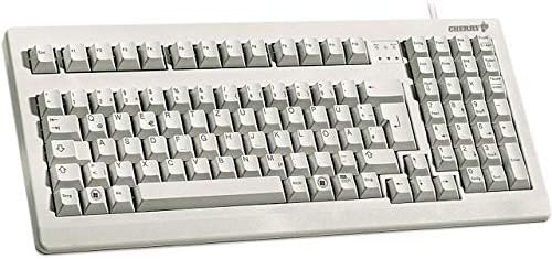 G80-1800LPCEU-0 Series G80-1800 Compact Industrial Keyboard, USB and PS/2 Interface, Mechanical Keyswitches, 15.9" W x 7.1" D x 1.7" H, Light Gray