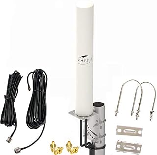 KASER 4G LTE Antenna External Mimo Omnidirectional 698-2700MHz SMA Connector with CRC9 Adapter TS9 Compatible with 4G Router Gain Up 12dBi (2 x 10M Cable)