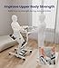 VOCIC Sit to Stand Lift, Patient Transport Unit with Wheels, Stand Assist Lift for Elderly, for Muscle Building & Fall Prevention, Standing Transfer Device for Home Care Use, AY03
