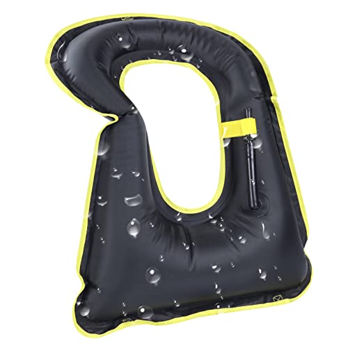 SWOURT Schnorchelweste Erwachsene, Aufblasbare Schnorchelweste Erwachsene, Einstellbare Schnorchelweste zum Tauchen, Sicherheit Wassersport (schwarz)