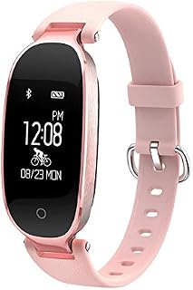 NICBEL Sport Bracelet,Hulorry Bluetooth Waterproof S3 Smart Watch Fashion for Women Ladies Heart Rate Monitor Fitness Tracker Smart Watch for Android iOS(Black)(Rose Gold)