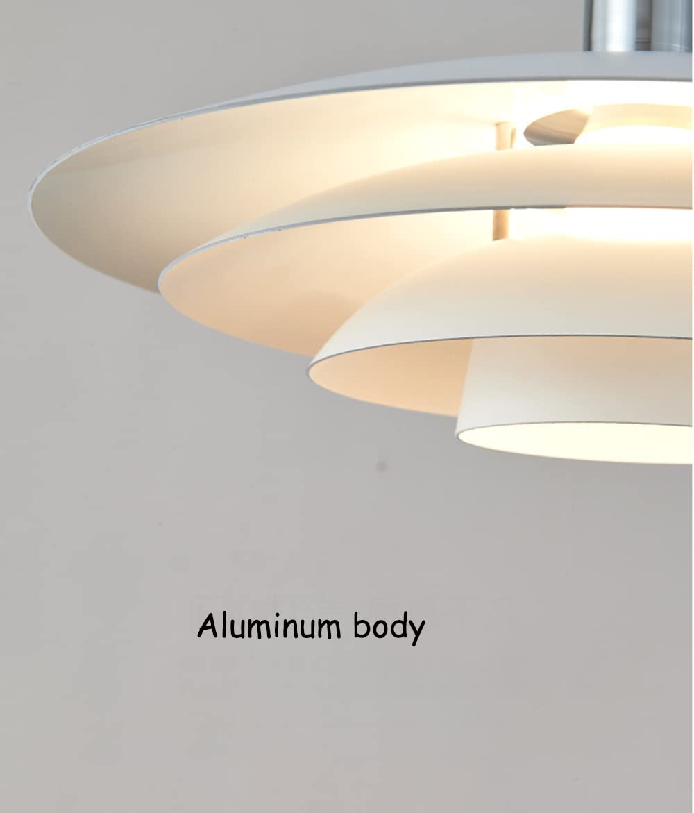modern Esstisch Pendelleuchte, E27 Industrielle PH5 Pendellampe, Aluminium Schatten Hängeleuchte Dimmbar, Esszimmer Schlafzimmer Designer 1 flamme Höhenverstellbar Innen Dekorativ Beleuchtung (B,47CM)