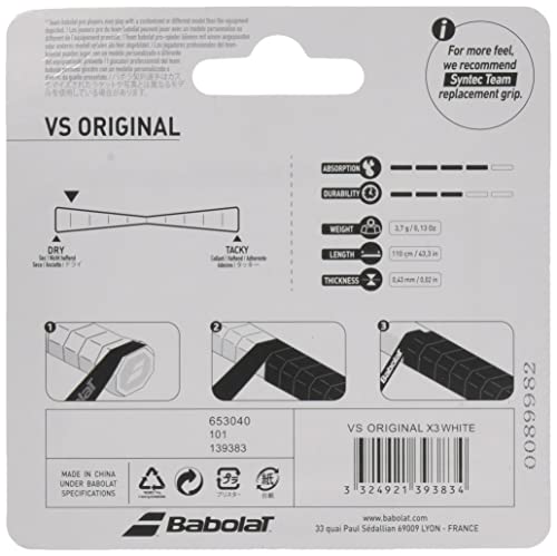 Babolat Acessórios de raquete VS Original X3 - Branco - (Blanco), UNIQ