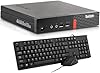 Lenovo ThinkCentre M910q Mini PC de bureau, Intel Core i5-6500, 8 Go de RAM, SSD 256 Go, Clavier QWERTY US, WiFi, Bluetooth, Windows 11 Pro (reconditionné)