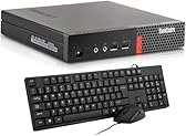 Lenovo ThinkCentre M910q Mini PC de bureau, Intel Core i5-6500, 8 Go de RAM, SSD 256 Go, Clavier QWERTY US, WiFi, Bluetooth, Windows 11 Pro (reconditionné)