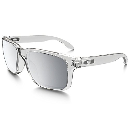 Oakley Men's Holbrook Iridium Sunglasses,Clear Frame/Chrome Lens,one size