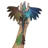 Dynamische 3D Gedruckte Drache Mit Flügeln, Überraschung Drachen Zappelspielzeug, 3D Gedruckte Artikulierter Dragon, Bewegliches Flexibles Kristalldrachen Spielzeug für Desktop (Regenbogen)