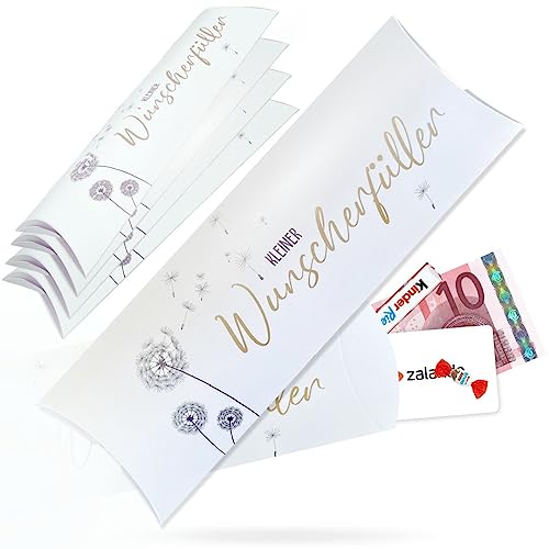 ZETTMANN® Wunscherfüller Geldgeschenk Verpackung – 5 Stück Geschenkboxen für Geld & Gutscheine, Geldgeschenke für Geburtstag, Hochzeit, Weihnachten & Konfirmation