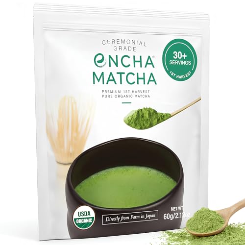 Encha Ceremonial Grade Matcha Powder - Organic First Harvest Japanese