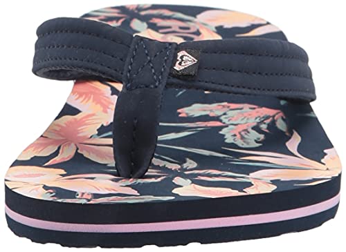 Image of Roxy Girl's Vista Flip Flop Sandal, Blue Indigo 213, 13 Little Kid