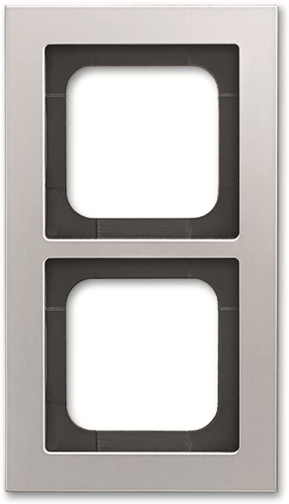 Cadre de finition 1722-276 Busch-Jaeger double horizontal vertical gris