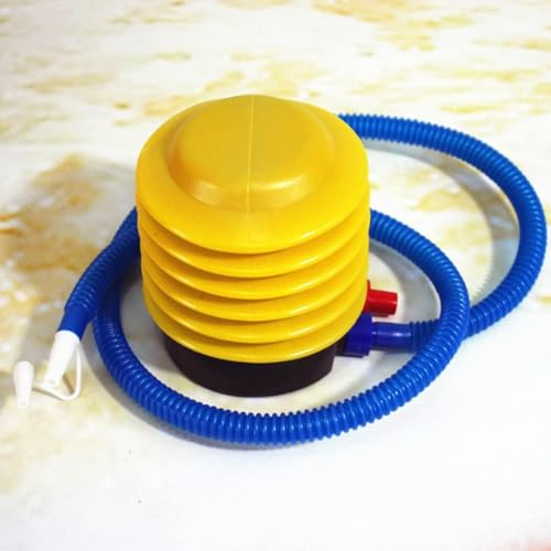 Image of Portable Foot Air Pump with Hose - Plastic Labor-Saving Inflatable Pump for Sports, Mattress, Inflatable Boat, Exercise Ball, Balloon, Swimming Ring, Pool Toys (Multicolour) (2)