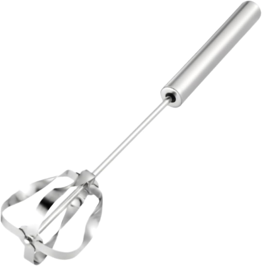 Egg Whisk,Whisk,Hand Whisk,Wire Whisk,Stainless Steel Semi-Automatic Whisk, Wider Whisk Head Hand Push Rotary Whisk, Multi-Functional Hand Push Mixer, Hand Whisk Blender(3pcs)