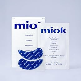 miok Under Eye Patches – Hydrogel Eye Masks for Puffy Eyes, Fine Lines, Dark Circles with Sea Mineral Formula, Caffeine, Niacinamide to Refresh your skin (6 Pairs) - Korean Skin Care