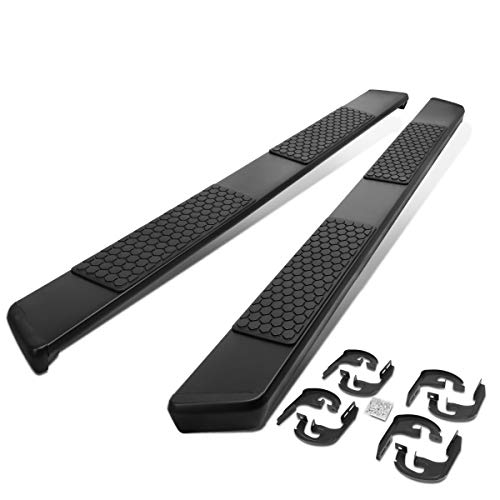 5.5 Inches Honeycomb Side Step Nerf Bar Running Boards Compatible with Ford F-150 Super / Extended Cab 04-14, Stainless Steel, Black Powdercoated