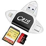 CLIUNT 4 in 1 SD TF Kartenleser, SD/Micro SD Kartenleser, Micro SD Card Reader...