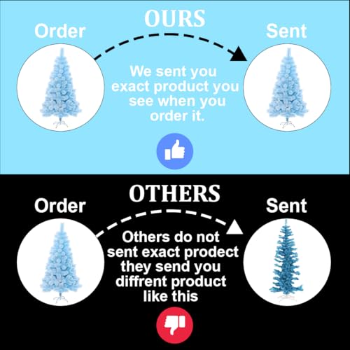 Image of fizzytech 4 Feet Blue Pine Artificial Christmas Tree with 160 Tips | Premium Decorative Look | Pine Needle Material | Metal Stand | Easy 3-Step Assembly | Perfect for Christmas Home Decoration