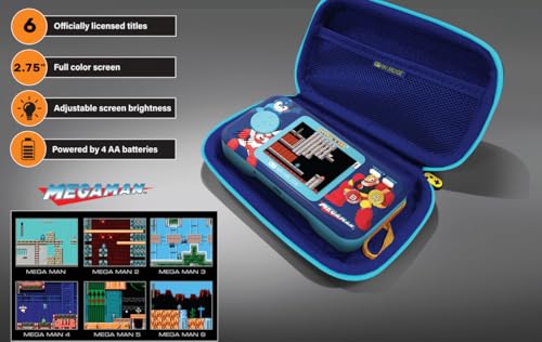 Image of My Arcade Mega Man Pocket Player Bundle: Officially Licensed, Portable Gaming Console,Travel Case and Screen Protector Included